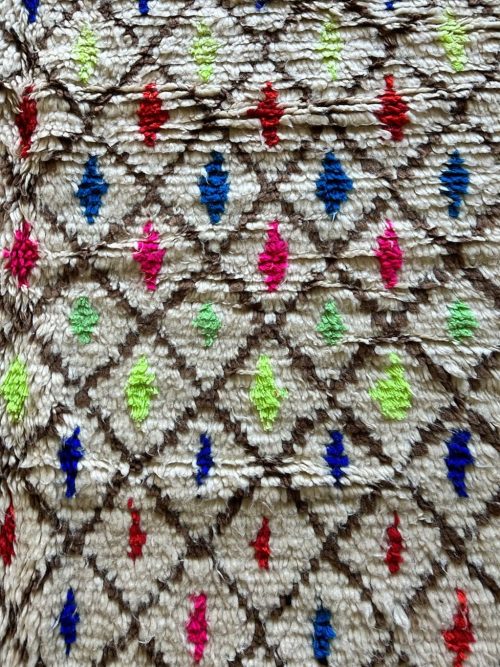 Azilal Boho Teppich mit bunten Rauten
