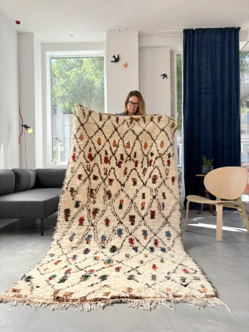 Azilal Vintage Berberteppich mit bunten Rauten