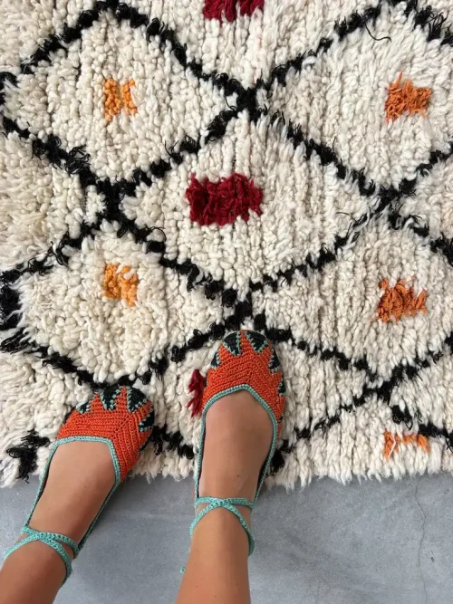 Azilal Vintage Teppich mit bunten Farben