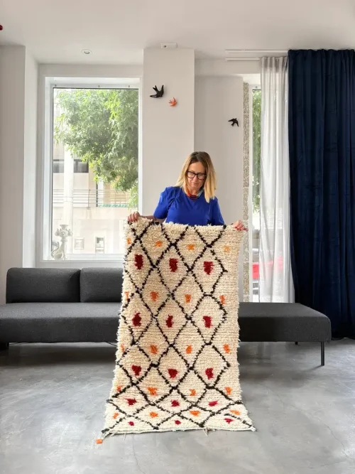 Azilal Vintage Teppich mit bunten Farben