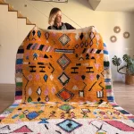 Ethno Berberteppich Boujaad orange bunt