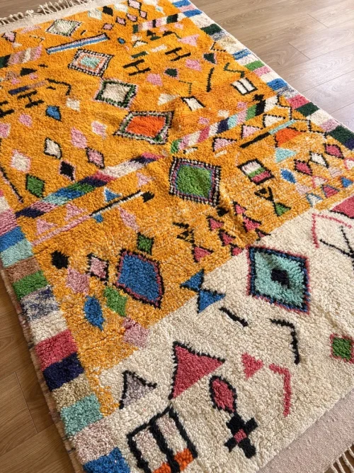 Ethno Berberteppich Boujaad orange bunt