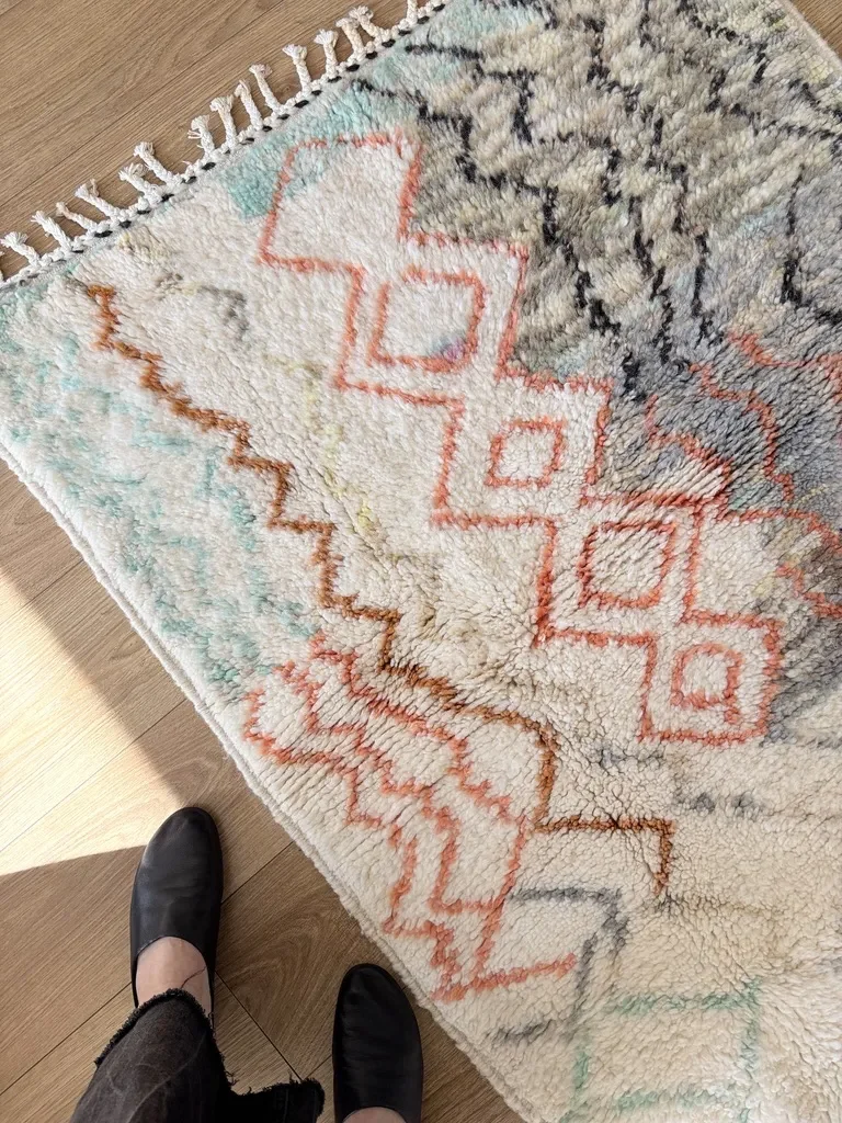 BERBERIAN KILIM STORE 2 Beni Ouarain Teppich in Pastellfarben