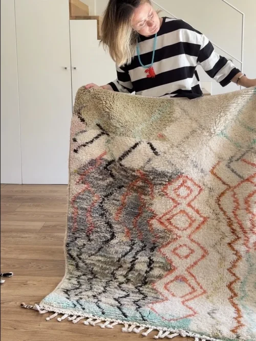 Beni Ouarain Teppich in Pastellfarben