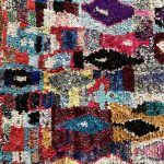bunter Boucherouite Teppich abstraktes Muster