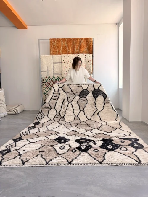 moderne berberteppich aus wolle